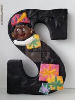 Authentieke V&D chocoladeletter ‘S’ zwarte Piet papier-maché, Verzenden