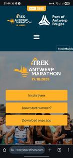 Twee startbewijzen halve marathon Antwerpen (Trek), Tickets en Kaartjes