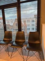5 leren stoelen, Ophalen, Vintage, Leer, Zo goed als nieuw