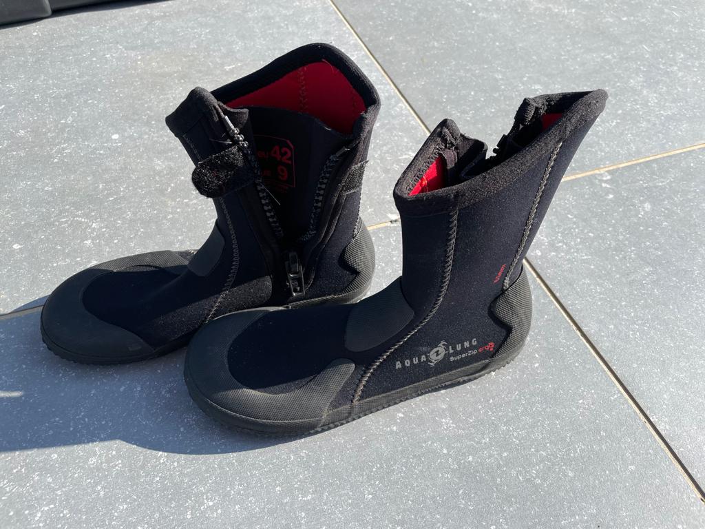 Duikbotjes  Aqualung  Super Zip 6,5mm, Watersport en Boten, Duiken, Zo goed als nieuw, Overige typen, Ophalen
