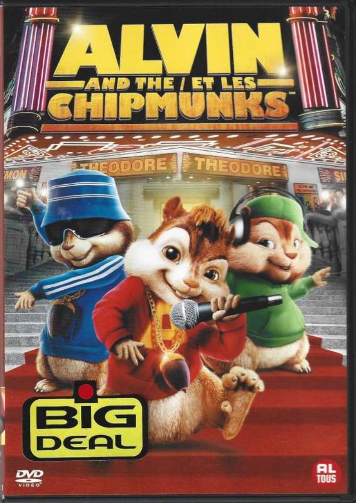 DVD Alvin And The Chipmunks, Cd's en Dvd's, Dvd's | Komedie, Zo goed als nieuw, Romantische komedie, Alle leeftijden, Ophalen of Verzenden