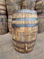 Houten regenton met messing kraan - whiskyvat 190 L - eiken, Tuin en Terras, Met kraantje, 150 liter of meer, Nieuw, Ophalen of Verzenden