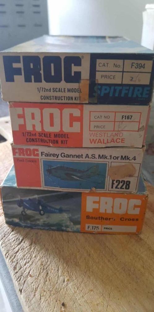 4 frog vliegtuig kits 1/72, Hobby en Vrije tijd, Modelbouw | Vliegtuigen en Helikopters, Zo goed als nieuw, Vliegtuig, 1:72 tot 1:144