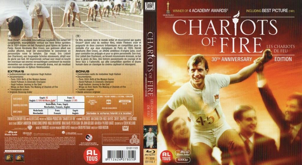 chariots of fire (blu-ray) nieuw, Cd's en Dvd's, Blu-ray, Zo goed als nieuw, Drama, Ophalen of Verzenden