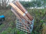 opzetranden +kooien brandhout of pannen opslag plastiek-meta, Moins de 30 cm, Rectangulaire, Bois, Intérieur