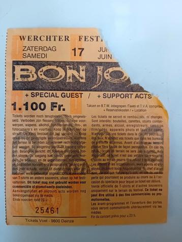 VINTAGE Concert Ticket  Bon Jovi 1995 beschikbaar voor biedingen