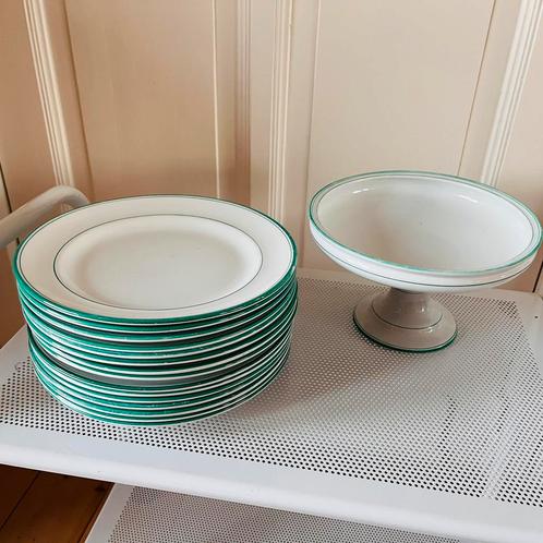 Platte borden en fruitschaal Petrus Regout Maastricht 1836, Antiek en Kunst, Antiek | Servies los, Ophalen