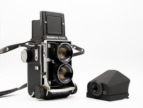 Mamiya C220 Professional + Sekor 80mm F2.8 (BlueDot) + 2x VF, Audio, Tv en Foto, Fotocamera's Analoog, Gebruikt, Spiegelreflex