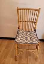 vintage stoel van bamboe, rotan en rieten met zitting, Ophalen