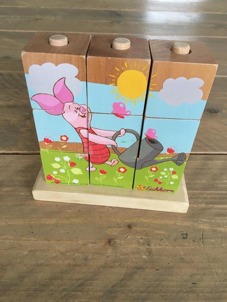 EICHHORN, blokpuzzel Winnie de Pooh 9 stuks, Kinderen en Baby's, Speelgoed | Kinderpuzzels, 2 tot 4 jaar, Van hout, Ophalen of Verzenden