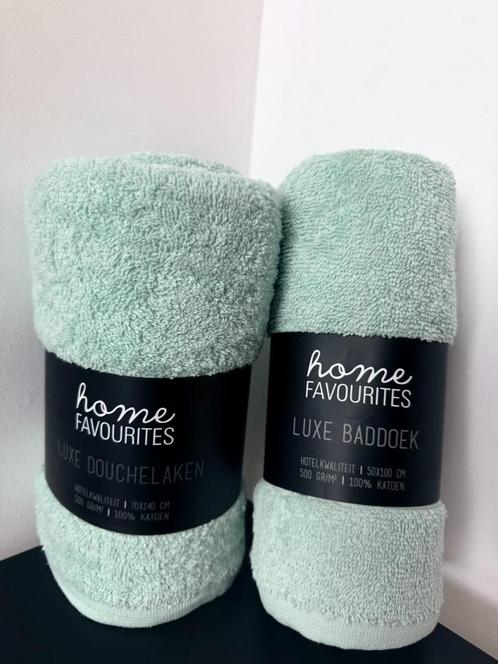 Mint 50x100 + 70x140 Hotel Home Handdoek -Nieuw, Huis en Inrichting, Badkamer | Badtextiel en Accessoires, Nieuw, Handdoek, Groen