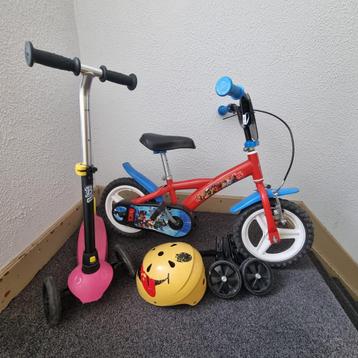 Paw Patrol kinderfiets 12 inch + zijwieltjes + helm & stepje beschikbaar voor biedingen