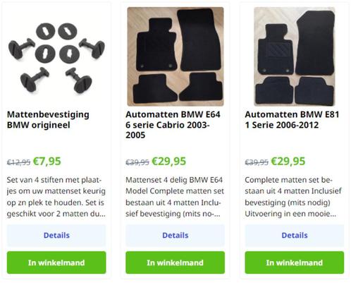 BMW automatten op maat voor o.a. E64 E81 F20 E84 E89 E46 etc, Auto diversen, Auto-accessoires, Nieuw, Ophalen of Verzenden