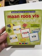 Maan roos vis letterkwartet, Kinderen en Baby's, Ophalen of Verzenden, Zo goed als nieuw, Taal en Lezen