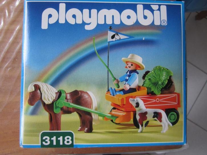 Playmobil pony met koets en kind, Kinderen en Baby's, Speelgoed | Playmobil, Zo goed als nieuw, Complete set, Ophalen of Verzenden