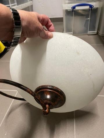 Huis en inrichting, Huis en Inrichting, Lampen | Hanglampen, Ophalen, Gebruikt, Metaal, 50 tot 75 cm