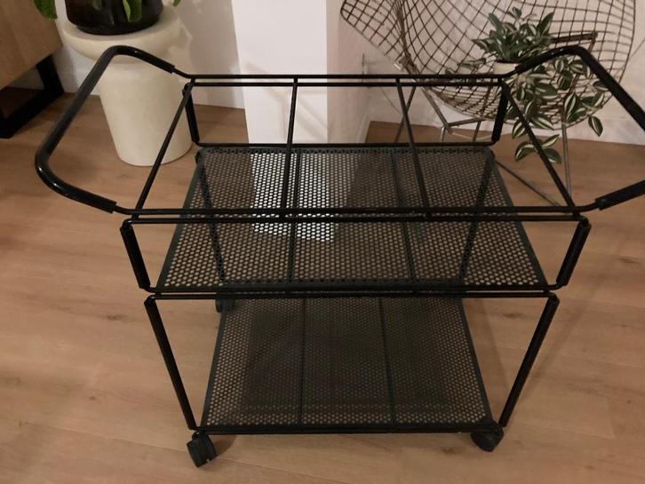 Vintage design Niels gammelgaard trolley / LPmeubel, Antiek en Kunst, Curiosa en Brocante, Ophalen