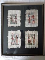 2 GRANDS CADRES avec papyrus égyptien, Comme neuf, Autres matériaux, Moins de 50 cm, Enlèvement