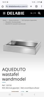 Wastafel inox 700mm Delabie nieuw, Doe-het-zelf en Bouw, Ophalen of Verzenden, Nieuw, Inox, Wastafel