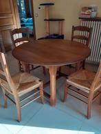 Massief eiken tafel met 6 stoelen, Huis en Inrichting, Tafels | Eettafels, Ophalen, Gebruikt