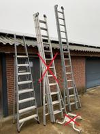 Dirks 2 Delige Schuifladder & Bordes Trap, Doe-het-zelf en Bouw, Ladders en Trappen, Ophalen, Gebruikt, Ladder, 4 meter of meer