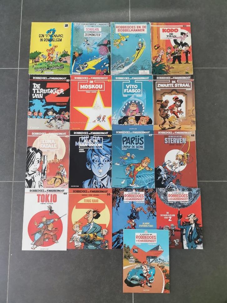 Robbedoes en Kwabbernoot - diverse strips, Boeken, Stripverhalen, Gelezen, Meerdere stripboeken, Ophalen of Verzenden