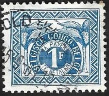 1 Postzegel Belgisch Congo 1957 Cijfer en palmen beschikbaar voor biedingen