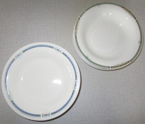 8 diepe borden soepborden in wit porselein - OPRUIM, Huis en Inrichting, Keuken | Servies, Zo goed als nieuw, Bord(en), Effen