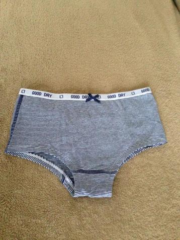 Blauw/grijs gestreepte slip, Good Day, 158-164 (prima staat) beschikbaar voor biedingen