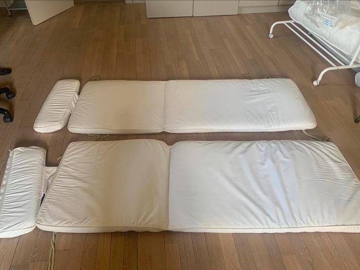 2 kussens voor tuinligstoelen, Tuin en Terras, Tuinmeubel-accessoires, Gebruikt, Ophalen