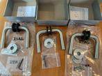 Ital deurkruk met rozet RVS L-model en sleutelplaatjes 4paar, Ophalen of Verzenden, Nieuw, Inox, Klink of Kruk