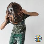 Afrikaans masker van koper van Luba volk uit Congo (DRC), Antiek en Kunst, Ophalen of Verzenden