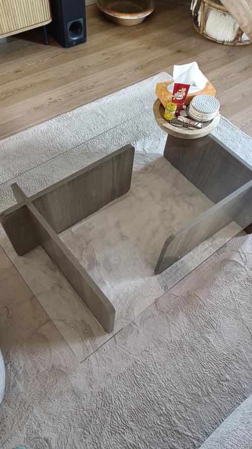 Glazen Salontafel, Huis en Inrichting, Tafels | Salontafels, Zo goed als nieuw, Minder dan 50 cm, 50 tot 100 cm, 100 tot 150 cm