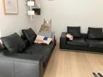 Salon leder design zwart 2 + 2 zit in perfecte staat, Huis en Inrichting, Ophalen, Zo goed als nieuw, Leer