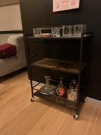 Serveerwagen met bijpassende glazen, Huis en Inrichting, Tafels | Sidetables, Ophalen of Verzenden, Zo goed als nieuw