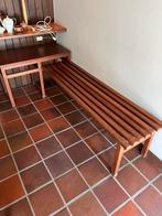 Houten hoekbank + opzettafel - ophalen in Balen, Ophalen, Gebruikt, Seventies vintage, Hout