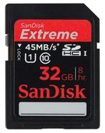 Carte SDHC SanDisk Extreme, SanDisk, 32 GB, Caméra vidéo, SDHC