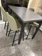 Hoge keukentafel met 4 stoelen, Huis en Inrichting, Ophalen, Zo goed als nieuw