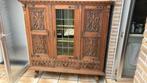 Antieke kast met glas in lood, Antiek en Kunst, Ophalen