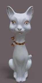 vintage poes in keramiek, Antiek en Kunst, Ophalen