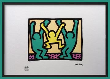 Keith Haring – Lithografie Pop Shop 1 - ingelijst beschikbaar voor biedingen