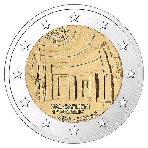 2 euros Malte 2022 - Hypogée (UNC), Timbres & Monnaies, Monnaies | Europe | Monnaies euro, Monnaie en vrac, 2 euros, Malte, Enlèvement ou Envoi