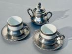 Vintage Koffieset Kopjes met Metalen Houder, WMF Bavaria, Antiek en Kunst, Ophalen