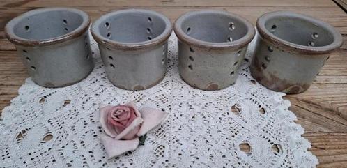 4 Kleine Franse gres kaasmallen, Antiek en Kunst, Curiosa en Brocante, Ophalen of Verzenden