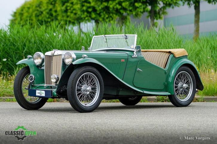 MG TC 1250, Auto's, MG, Bedrijf, Lederen bekleding, Benzine, Cabriolet, Handgeschakeld, Groen, Beige