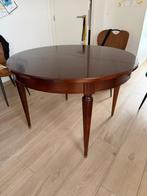 Houten ronde tafel, Huis en Inrichting, Tafels | Eettafels, Ophalen, Zo goed als nieuw, Vier personen, Rond