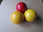 2 x 3 biljart ballen, Sport en Fitness, Biljarten en Poolen, Ophalen of Verzenden, Gebruikt, Keu of Ballen