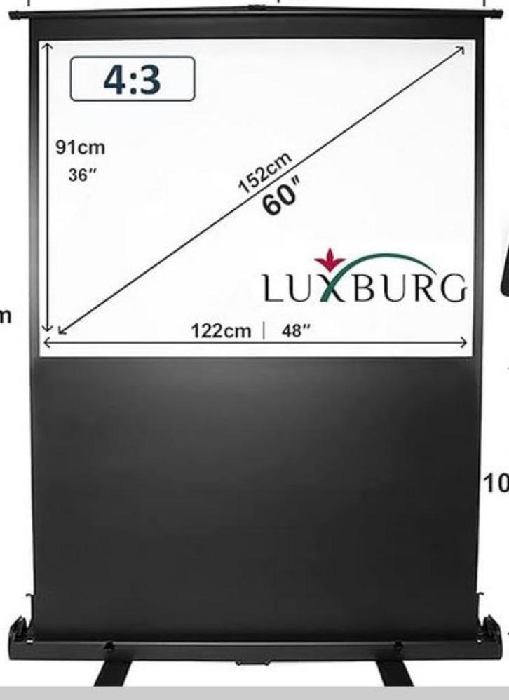 Vloerprojectiescherm met draagcase, Computers en Software, Presenters, Zo goed als nieuw, Ophalen