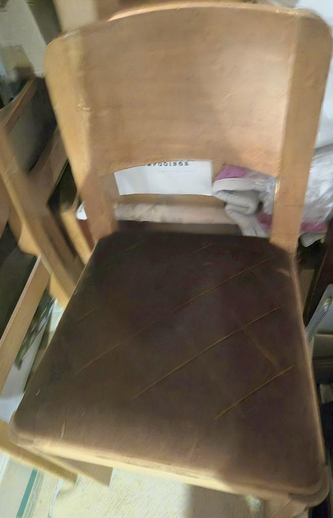 5 ou 6 chaises sycomore plaqué, Maison & Meubles, Chaises, Utilisé, Cinq, Six Chaises ou plus, Bois, Brun, Enlèvement