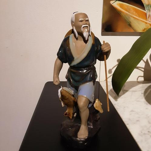 Zeldzaam vintage Chinees beeldje geglazuurd aardewerk., Antiek en Kunst, Kunst | Niet-Westerse kunst, Ophalen of Verzenden